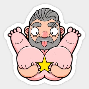 Silver Daddy Bum Squeeze Sticker